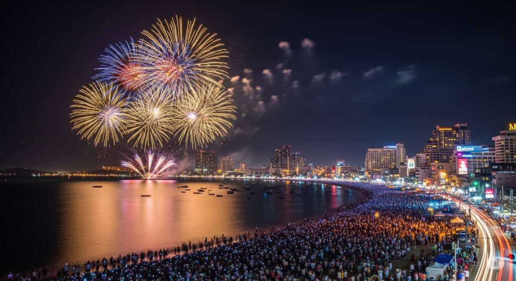 Международный фестиваль фейерверков в Паттайе 2025: Даты и Советы