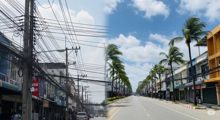 Провода в Паттайе убирают под землю: гид по проекту 2025