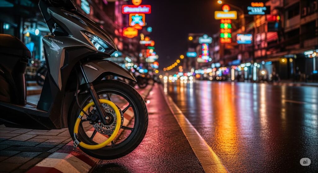 Кража мотоциклов в Паттайе: как воруют Honda Click и GPX