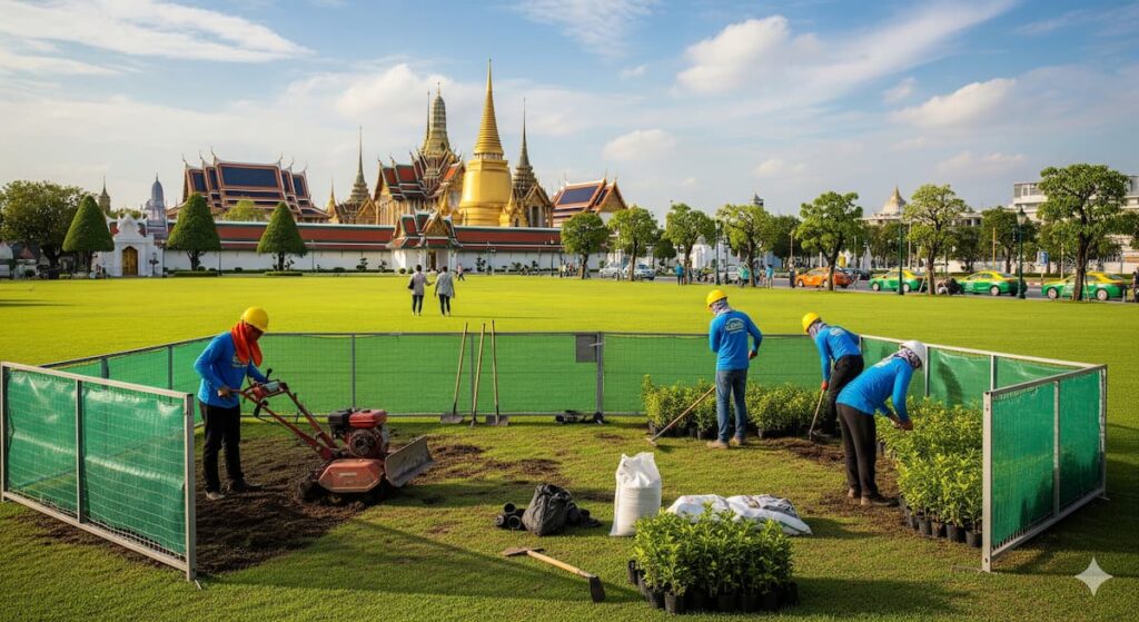 Ремонт Санам Луанг в Бангкоке: доступность парка для туристов