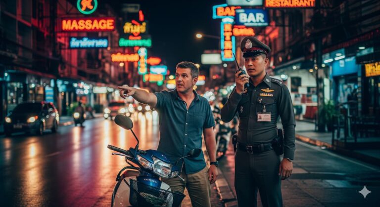 Паттайя: жители и полиция задержали угонщика мотоцикла