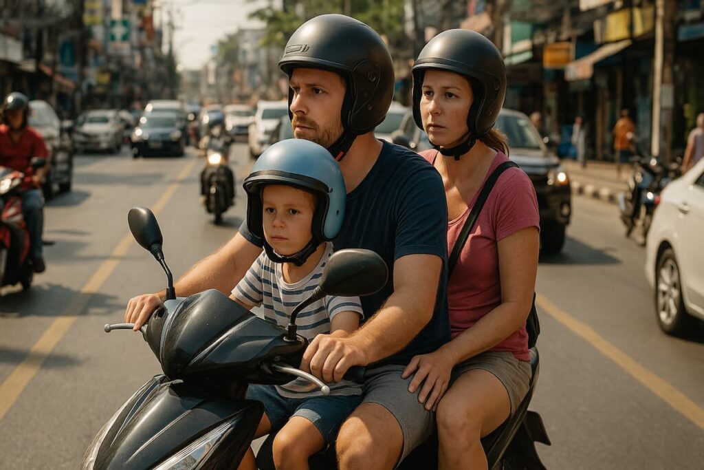 Перевозка детей на мотоциклах в Паттайе: риски для туристов
