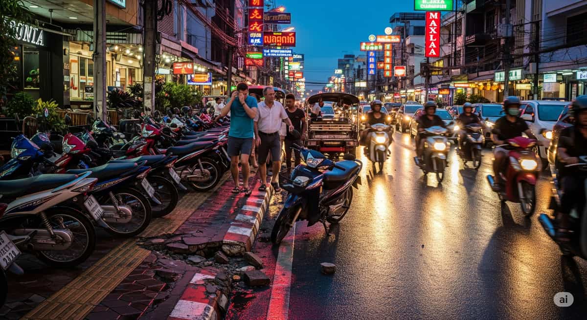 Паттайя: хаос на дорогах и сомнения в контроле полиции