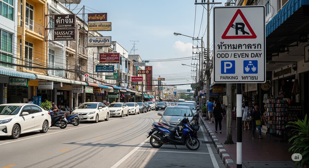Паттайя: парковка по четным/нечетным дням расширяется