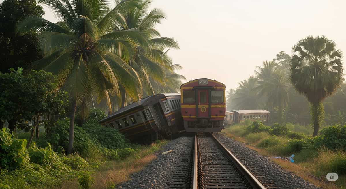 Сход поезда в Прачуап Кири Кхан: девять пострадавших