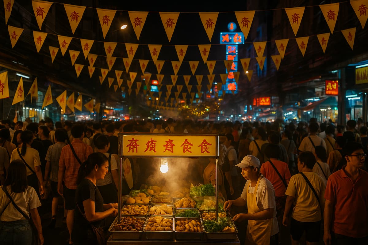 Вегетарианский фестиваль в Бангкоке: 10 дней вкусной еды и культуры